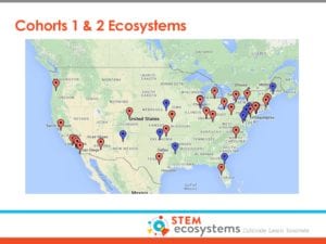 37 STEM Ecosystem Communities Map