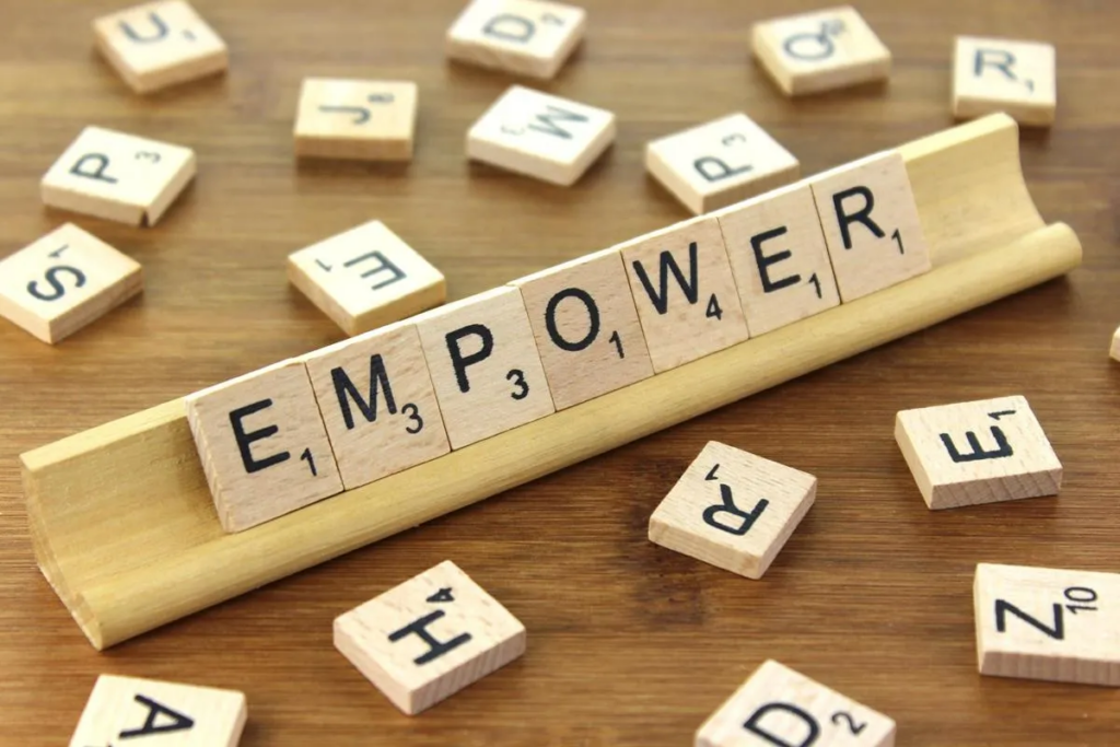 Empower on scrabble board