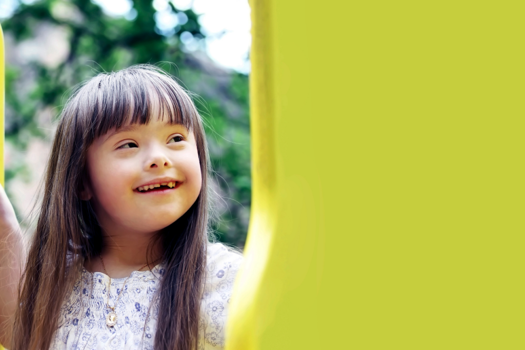 young girl outside