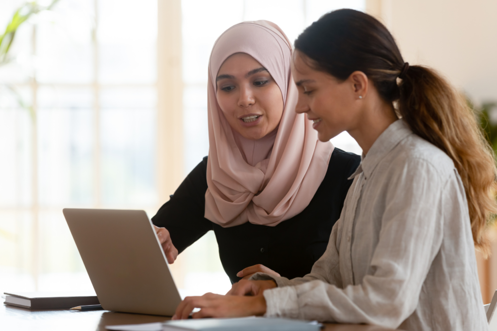 young woman being mentored