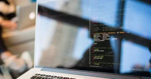 computer screen with code