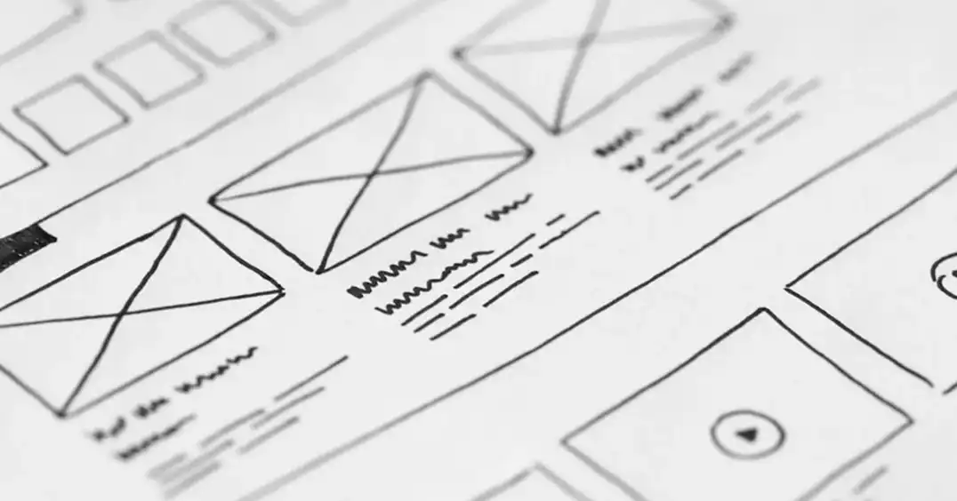 wireframe on paper